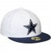 Men's Dallas Cowboys New Era White/Navy Omaha II 59FIFTY Fitted Hat 2818463